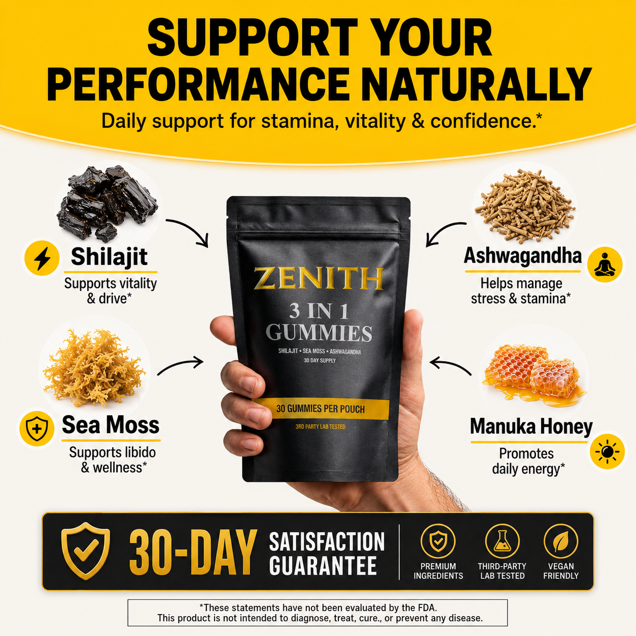 Zenith 3 in 1 Gummies